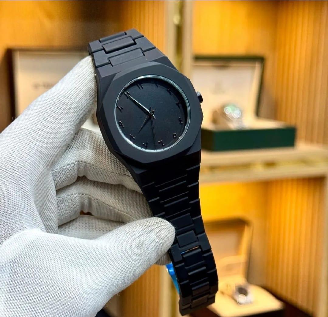 Black Arabic Aura Men’s Quartz Analogue Watch