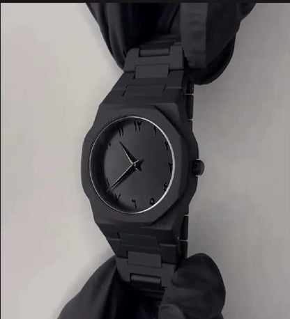 Black Arabic Aura Men’s Quartz Analogue Watch