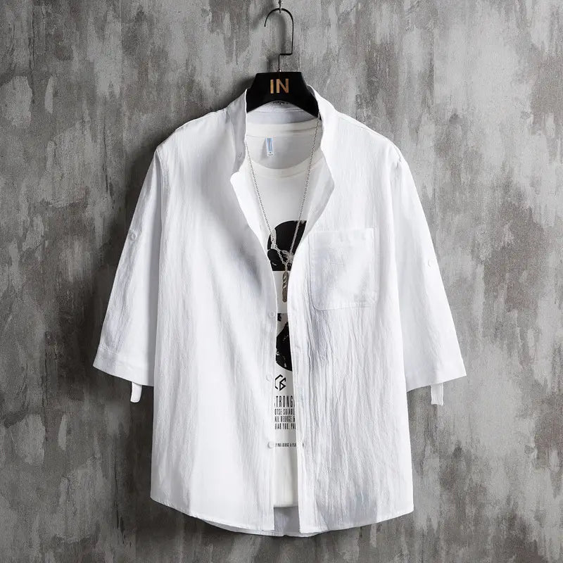 urban-vogue-mens-plus-size-solid-green-short-sleeve-cotton-shirt-front