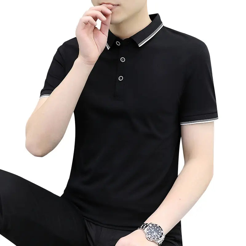 urban-vogue-mens-slate-grey-casual-short-sleeve-polo-shirt-front