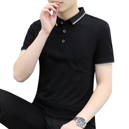 urban-vogue-mens-slate-grey-casual-short-sleeve-polo-shirt-front