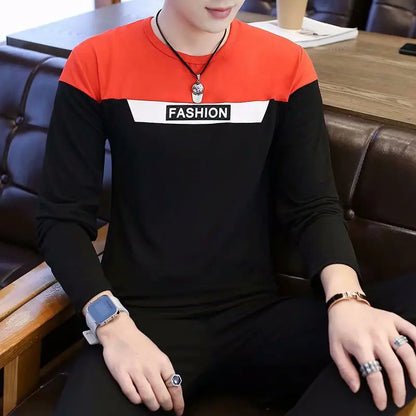 urban-vogue-mens-long-sleeve-grey-black-casual-t-shirt-front