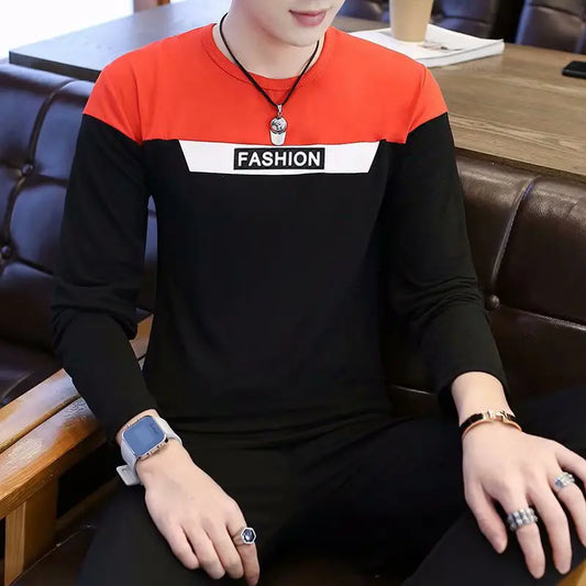 urban-vogue-mens-long-sleeve-grey-black-casual-t-shirt-front
